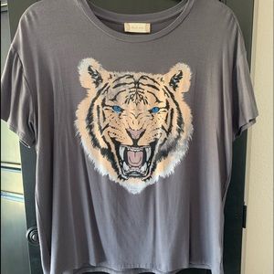 Gray Tiger Graphic Tee